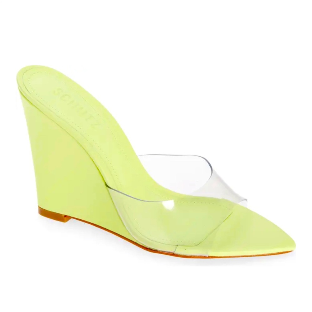 SCHUTZ Lucimara Vinyl Wedge Sandal size 5 women